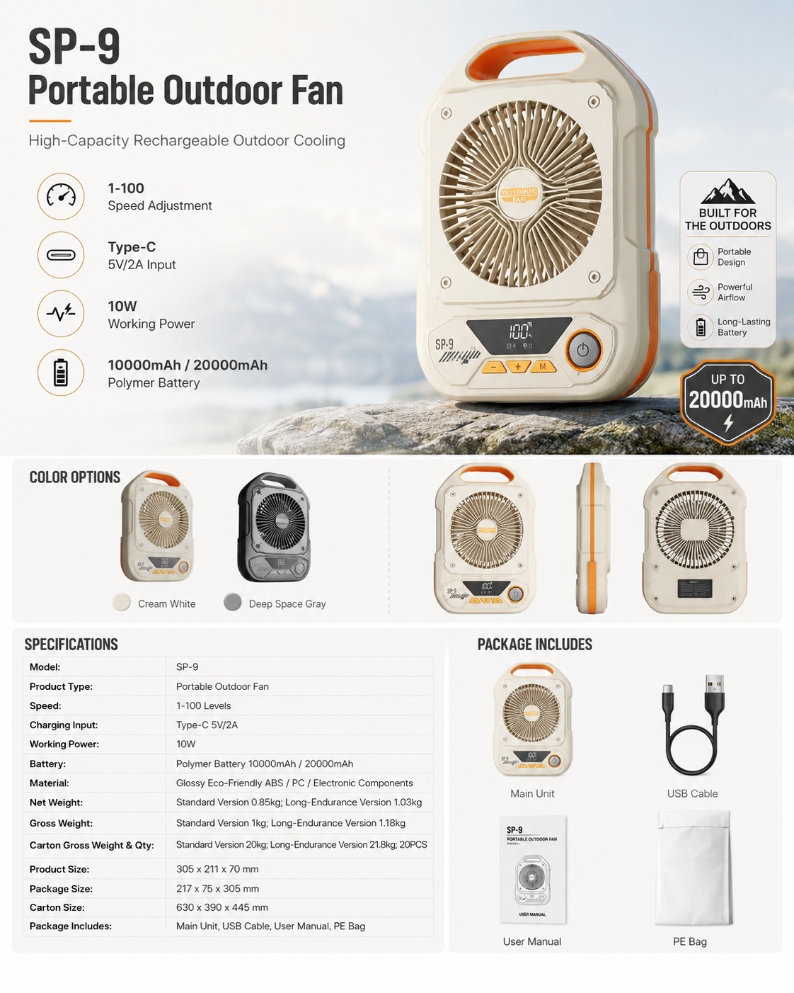 SP-9 OUTDOOR FANS